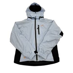 Kjus Womens Storm Hood Ski Winter Jacket Size M Baby Blue Hooded